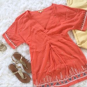 Gianni Bini Coral Embellished Tunic